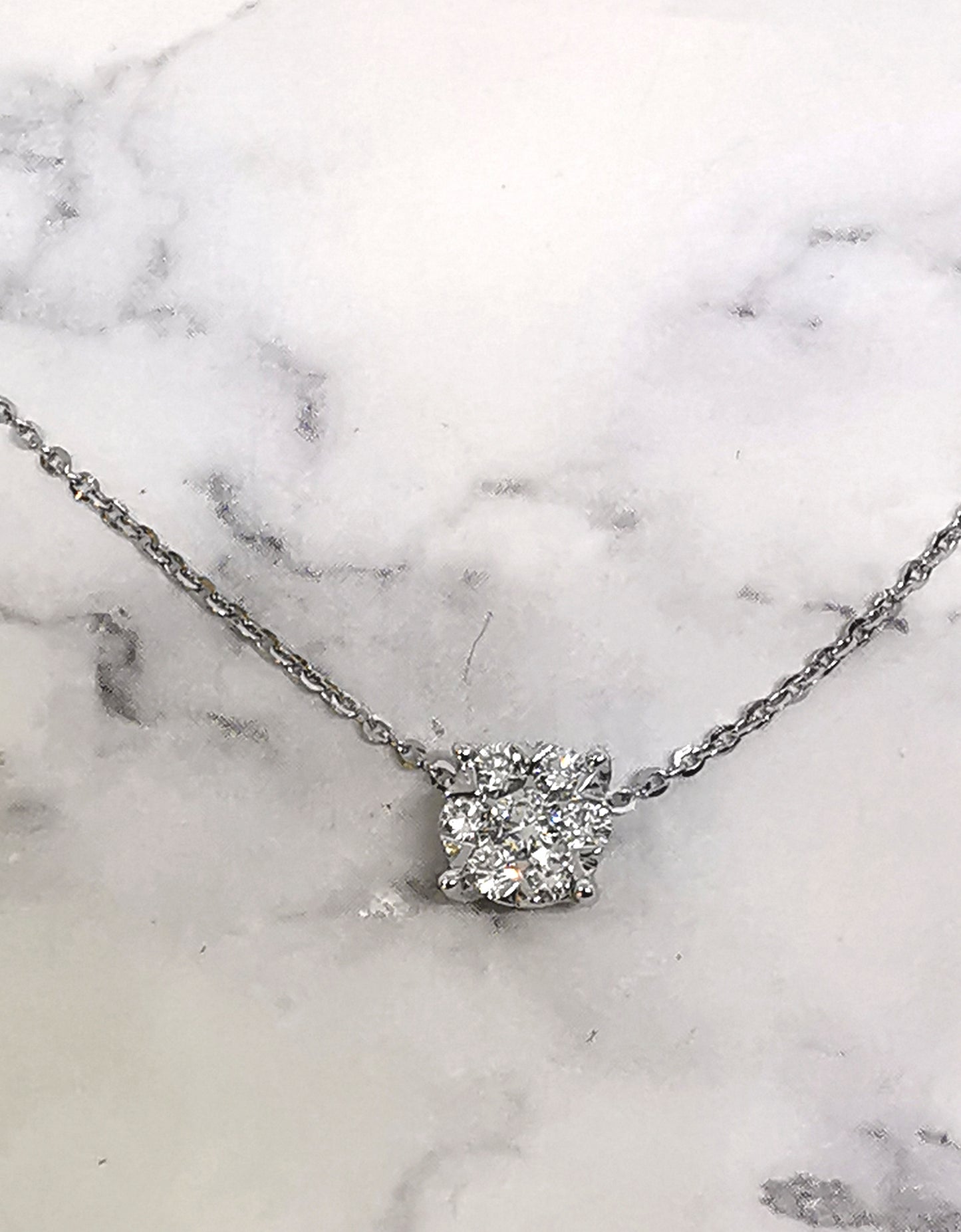 18K White Gold 8 in 1 Combo Diamond Pendant
