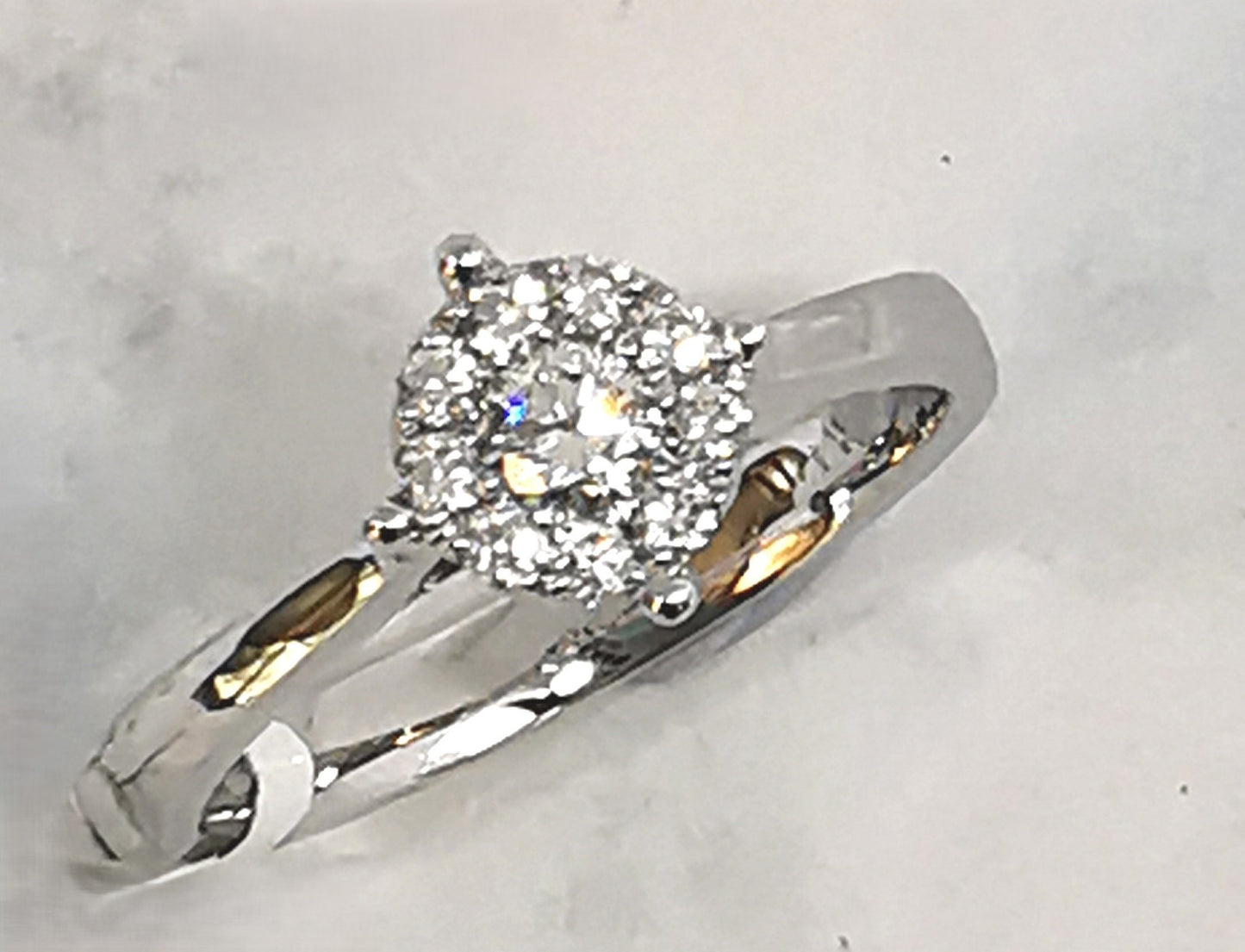 18K White Gold 9 in 1 Combo Diamond Ring